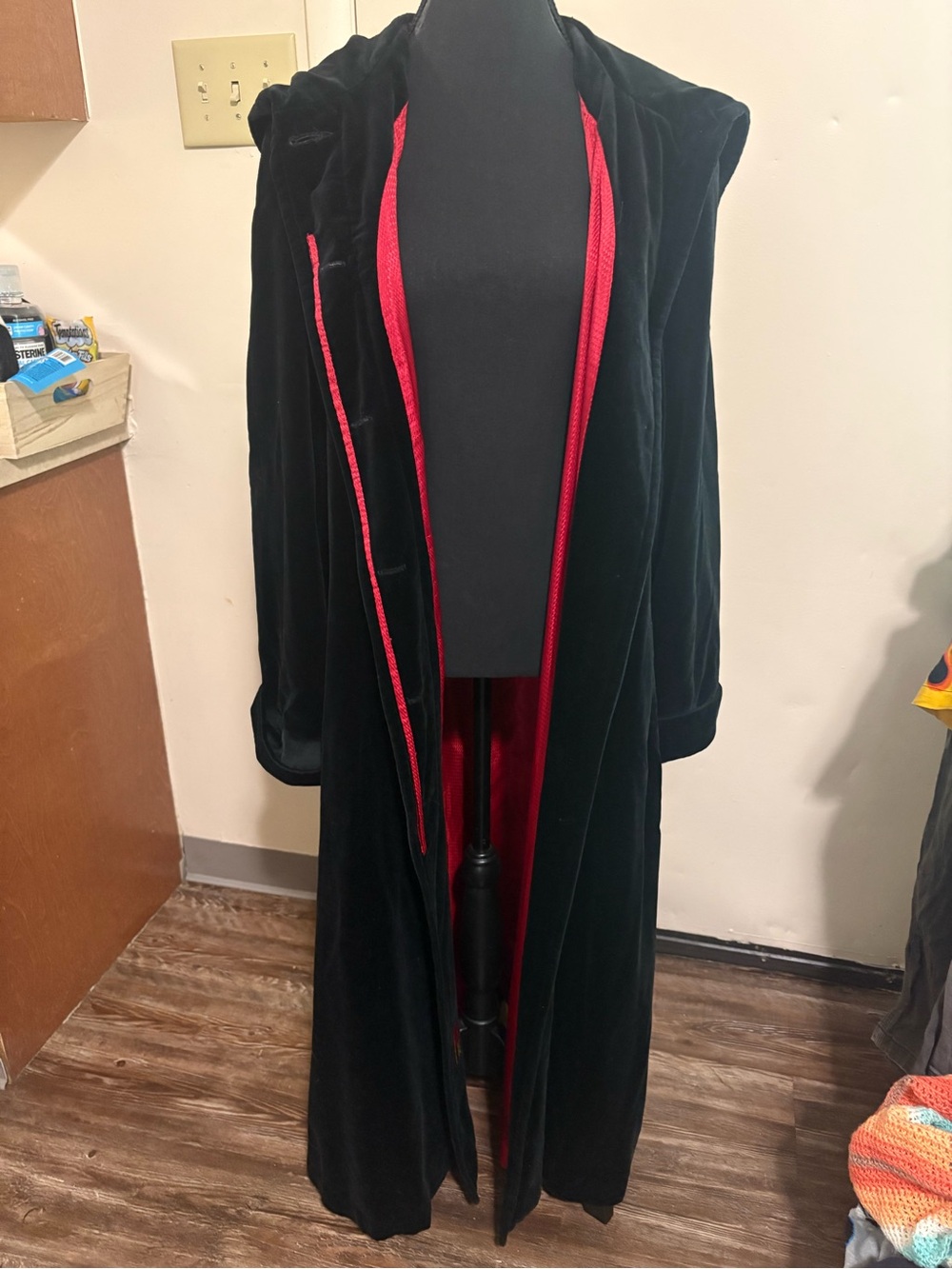 John Carulana Black Garment with Red Lining (Label Shown)